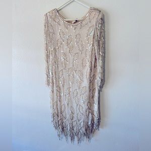 Vintage Scala Milano 100% silk and bead dress